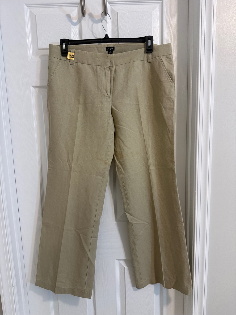 J. Crew Beige Wide-Leg Trousers